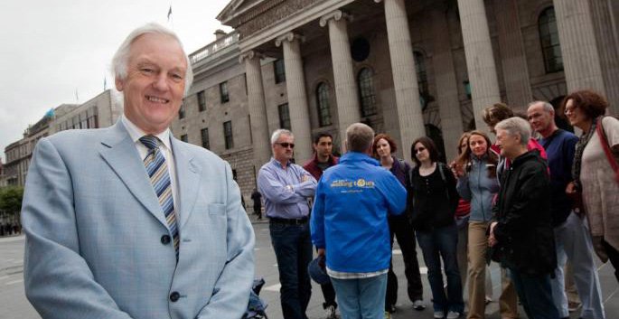 Pat Liddy in front of GPO