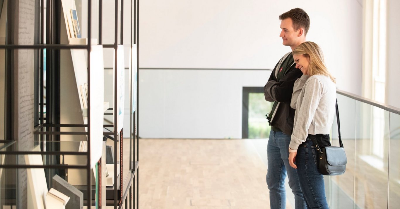 Couple enjoying Exhibition at Museum of Literature Ireland