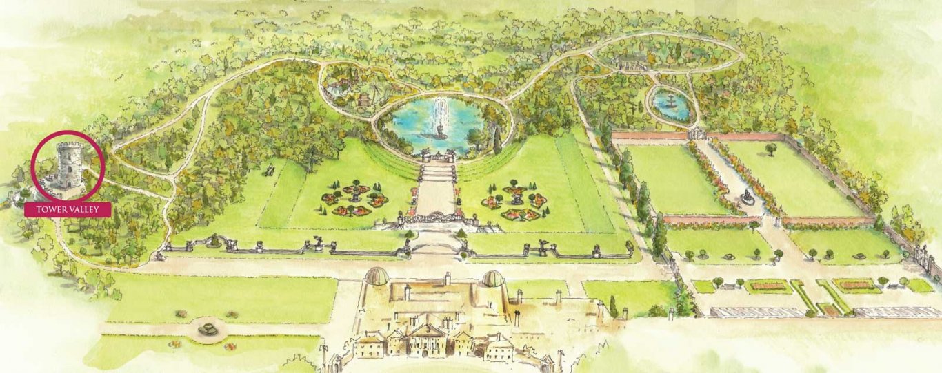 Map of Powerscourt House and Gardens